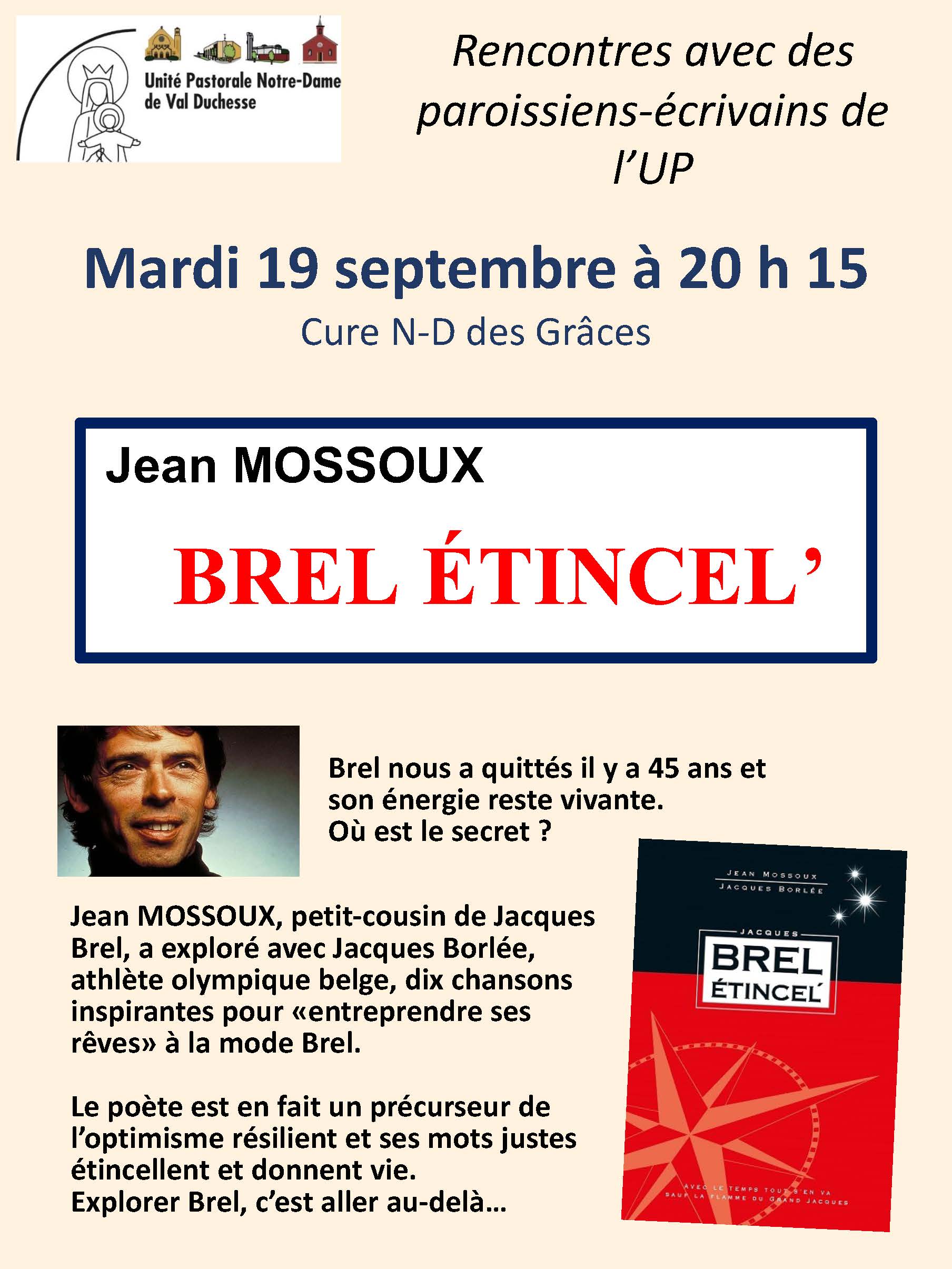 Rencontre avec nos paroissiens écrivains : Brel Etincel'