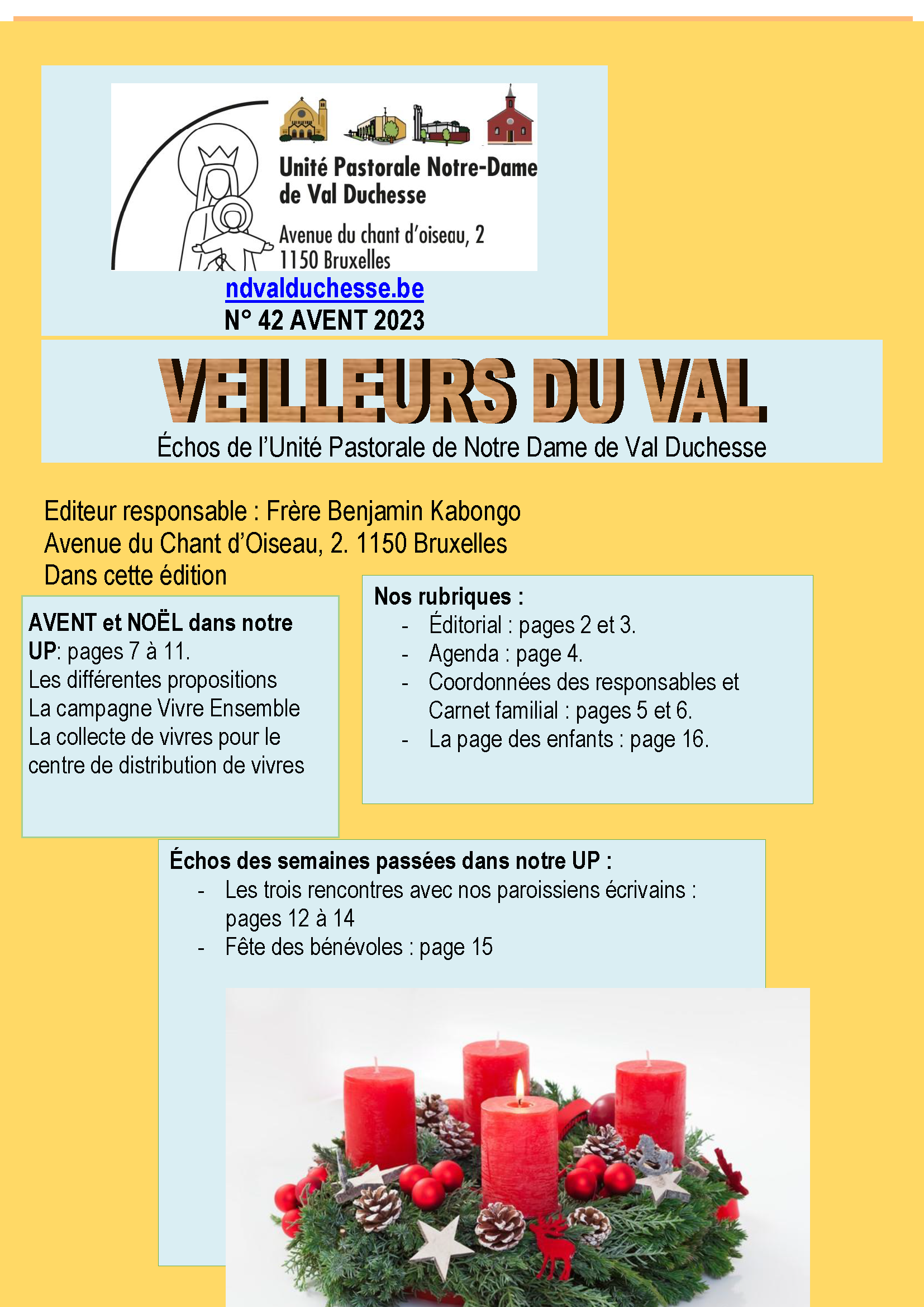 Le "Veilleurs du Val" n° 42 - Avent 2023 est paru