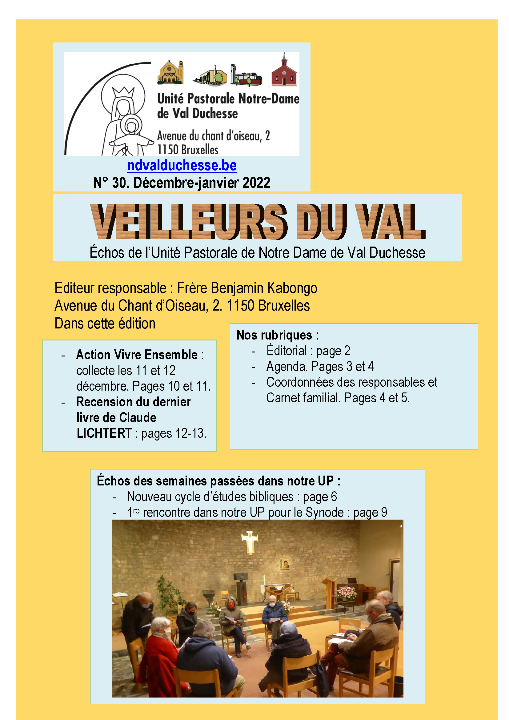 Le "Veilleurs du Val" n° 30 est paru (décembre 2021 - janvier 2022)