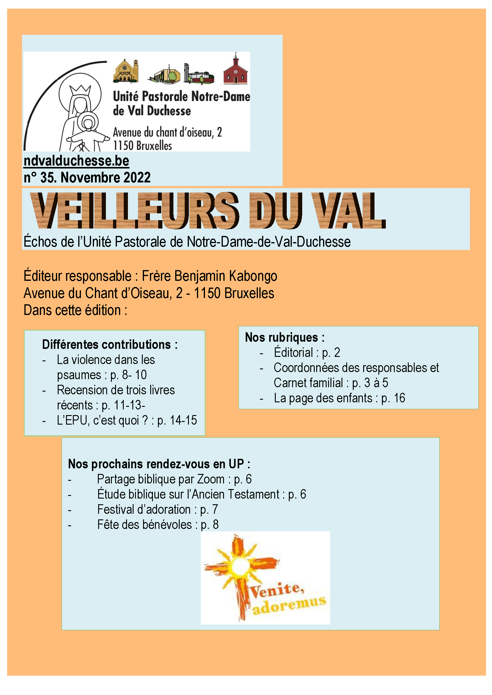 Le "Veilleurs du Val" n° 36 (novembre 2022) est paru