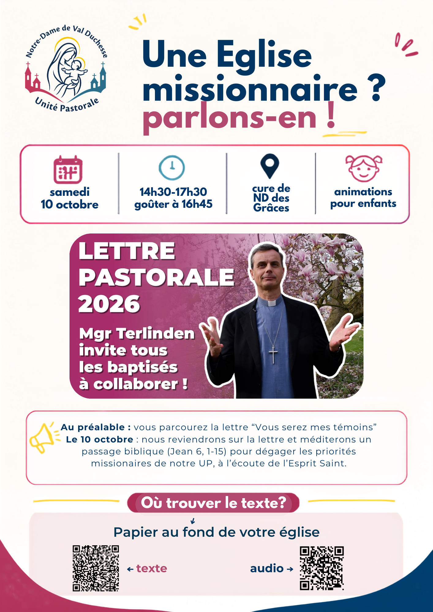 Rencontre autour du document de travail de Mgr Terlinden @ église Notre-Dame des Grâces