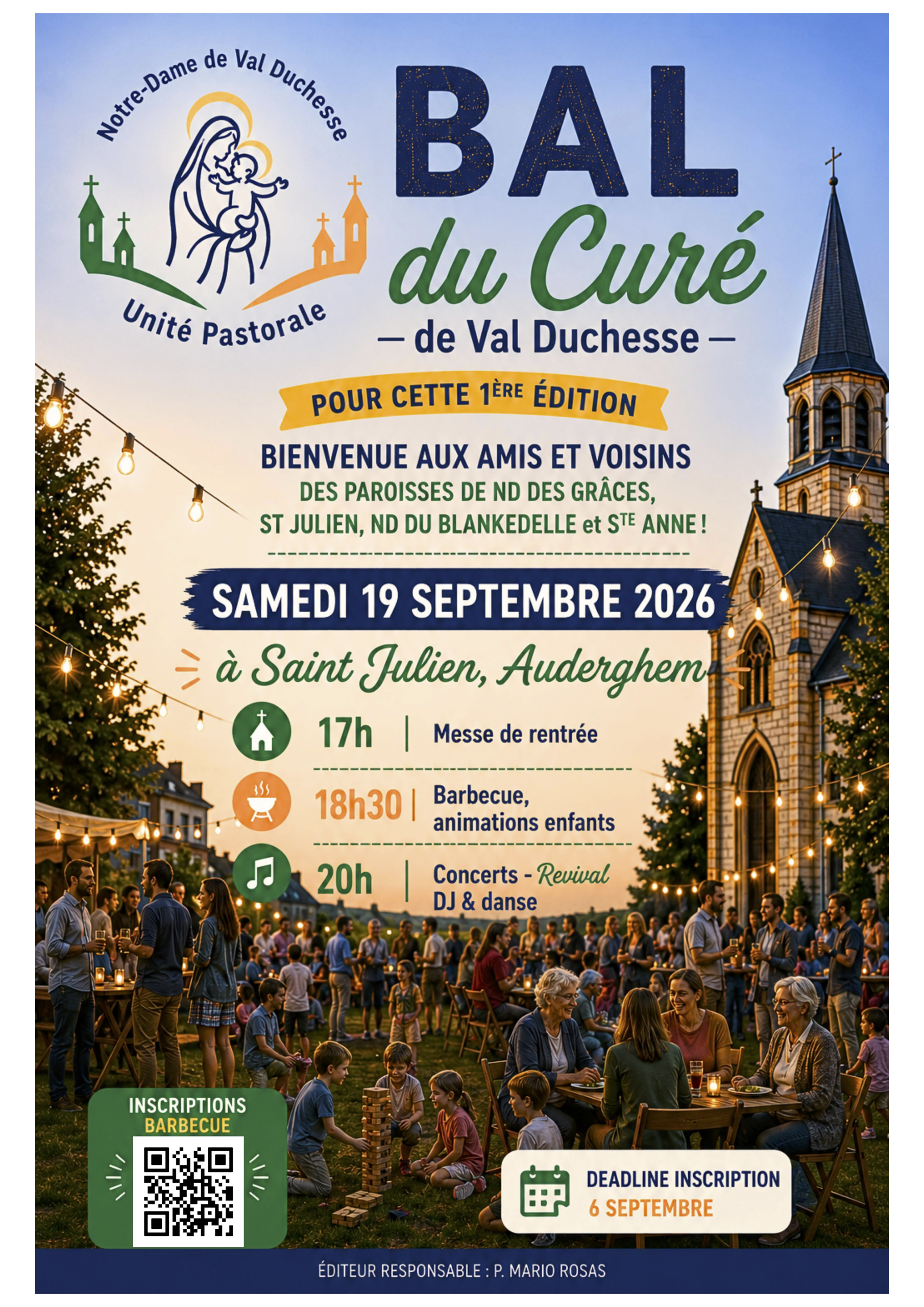 Bal du Curé de Val Duchesse - Messe et fête à l'église St-Julien
